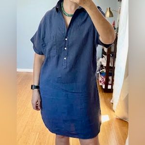 Grayson “The Artist” short sleeve linen dress size 04 (large)